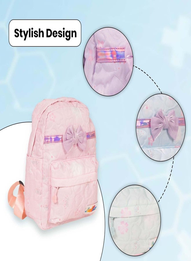 WISHKEY Bag for Pre-Schoolers, Water Resistant Mini Backpack for Kids, Stylish Ribbon Backpack for Kids, Lightweight Small Size Bag for Play School Kid's, Picnic Bag, Travel Bag, (Pack of 1, Green) - Image 2